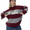 maglione con scritta ricamata no vabbe